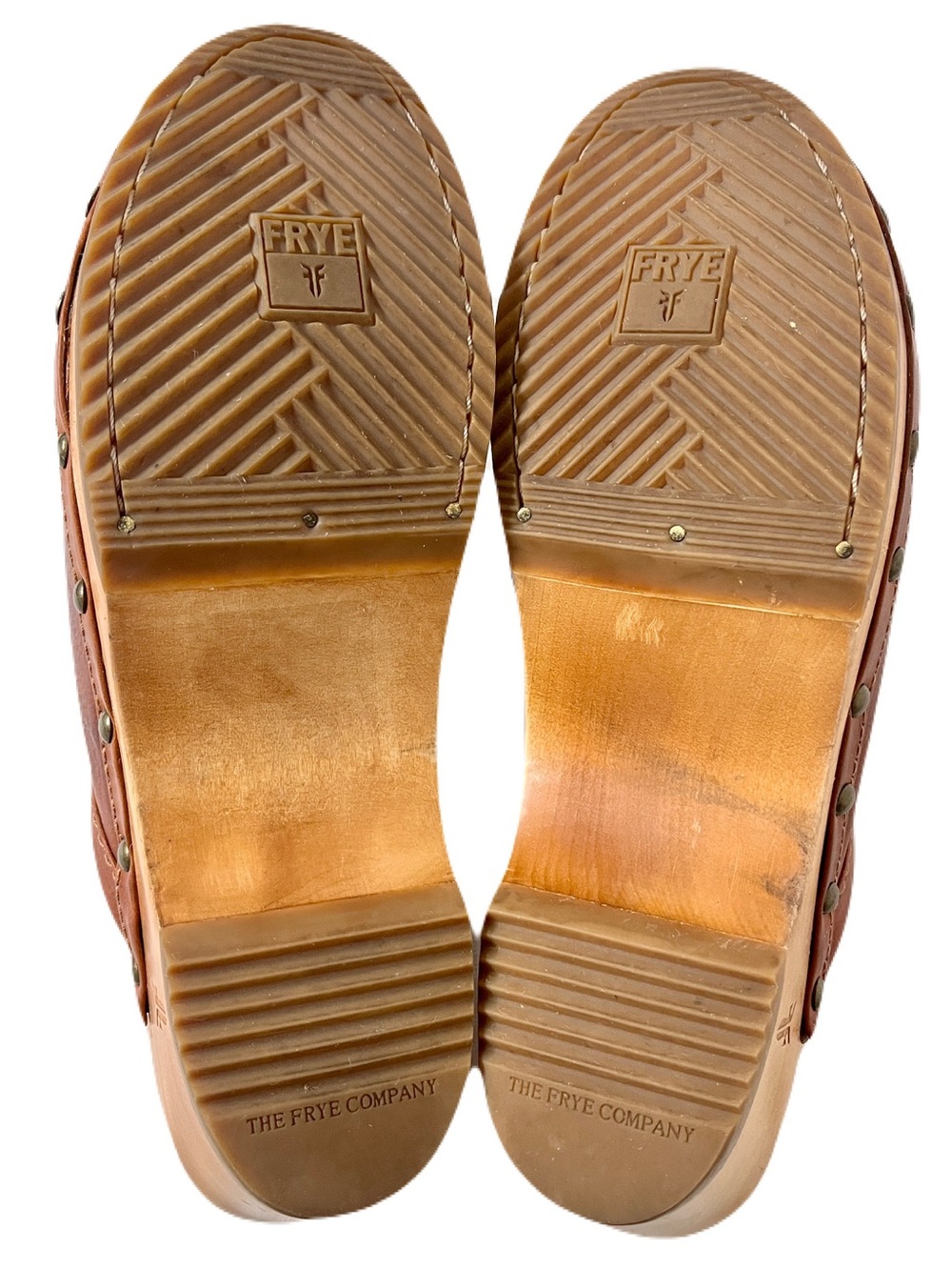 Frye Tan Brown Leather ‘Clara Campus’ Clogs, Size 7 - Picture 8 of 8